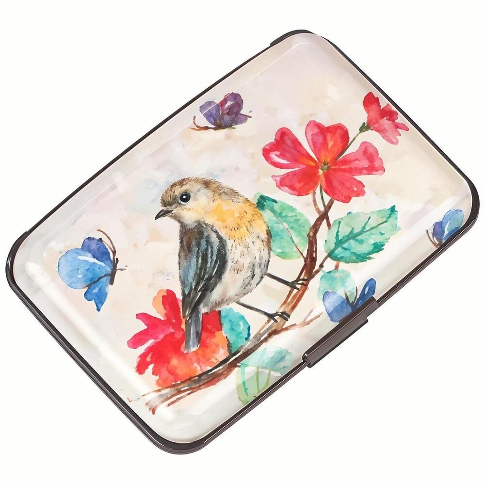 2479 Credit Card Holder RFID Blocking Wallet Small Business Metal Slim Mini